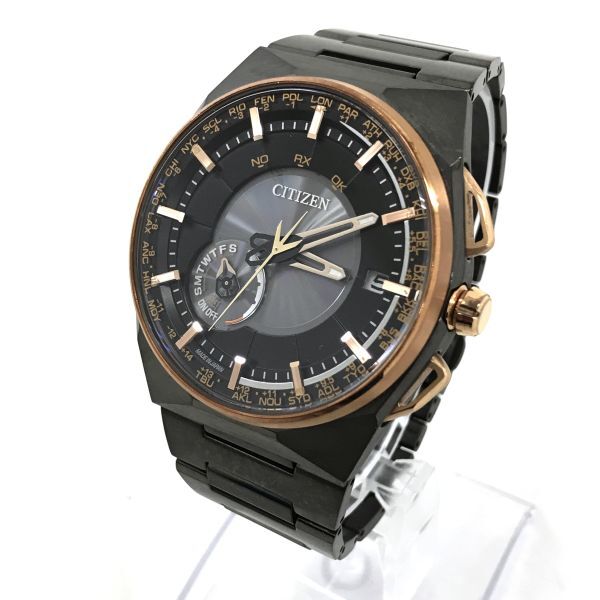 美品 CITIZEN シチズン サテライトウエーブ F100 限定モデル Eco-Drive エコドライブ 腕時計 CC2004-59E 電波ソーラー チタン 動作確認済_画像2