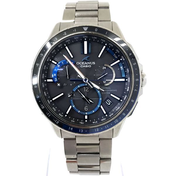 CASIO カシオ OCEANUS オシアナス GPS ハイブリッド 腕時計 OCW-G1100-1A 電波ソーラー タフソーラー マルチバンド6 チタン 箱付き 動作OKの画像2