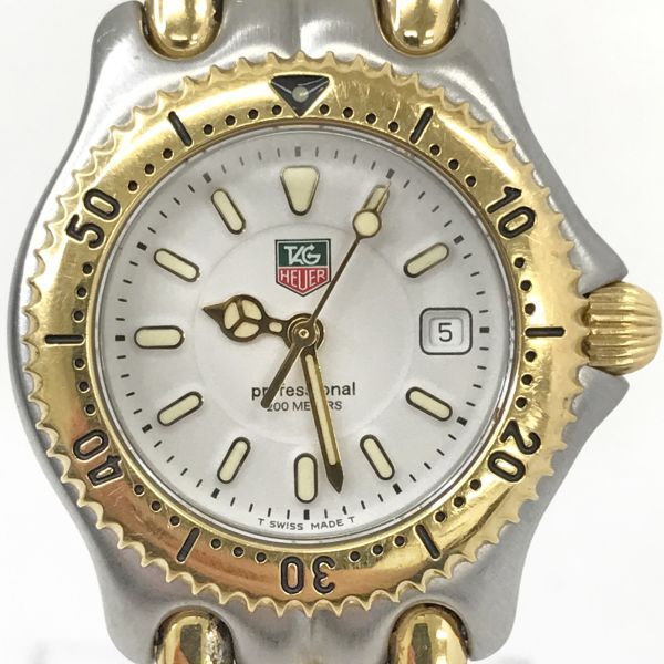 TAGHEUER タグホイヤー PROFESSIONAL プロフェッショナル セル 腕時計 WG1322-2 クオーツ ゴールド カレンダー コレクション 動作OK 箱付_画像1