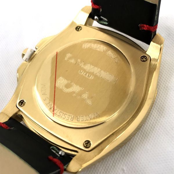 新品 KAMAWATCH カーマウォッチ 腕時計 KWPM37 クオーツ アナログ スクエア ROYAL サーミックテクノロジー 個性的 コレクション 箱付き.の画像6