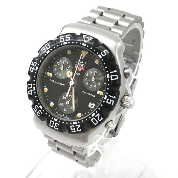 超美品 TAG HEUER タグホイヤー 腕時計 クオーツ CA1211-R0 プロフェッショナル フォーミュラ1 ブラック クロノグラフ コレクション 動作OK