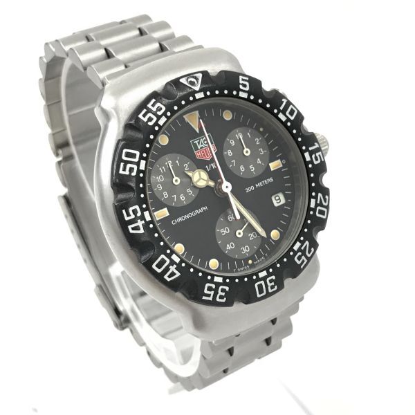 超美品 TAG HEUER タグホイヤー 腕時計 クオーツ CA1211-R0 プロフェッショナル フォーミュラ1 ブラック クロノグラフ コレクション 動作OK