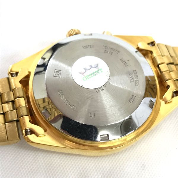 美品 ORIENT オリエント Crystal クリスタル 腕時計 469KN6-70 CA 自動巻き 機械式 オートマ ラウンド ゴールド 21石 ヴィンテージ 動作OKの画像6