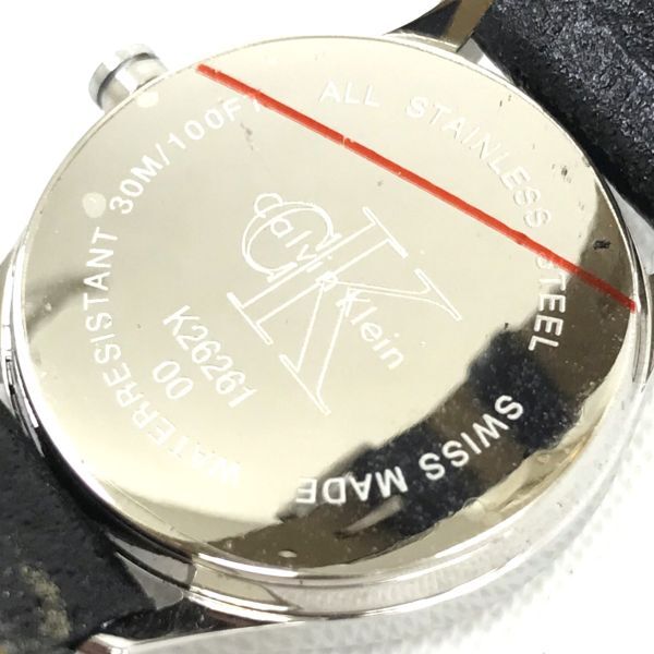 Calvin Klein カルバンクライン 腕時計 K26261 クオーツ アナログ ラウンド ブラック ウォッチ コレクション レディース 動作確認済みの画像6