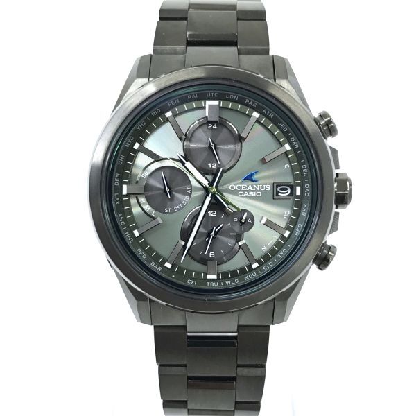  новый товар CASIO Casio OCEANUS Oceanus наручные часы OCW-T4000BA-1A3JF радиоволны солнечный многополосный 6 Bluetooth TITANIUM хронограф работа OK