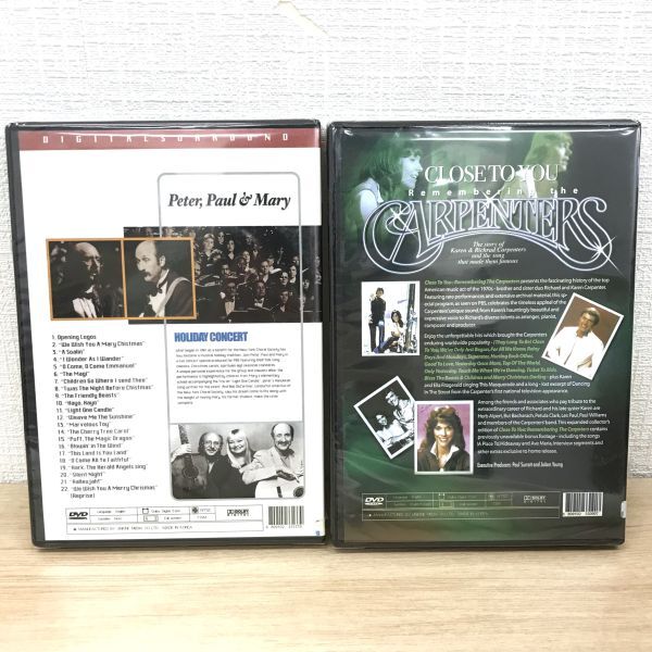 新品 未開封 DVD 2枚セット CAEPRNTERS CLOSE TO YOU Peter,Paul&Mary Holiday Concert アーティスト 音楽 洋楽 ポップス フォークソング .の画像2