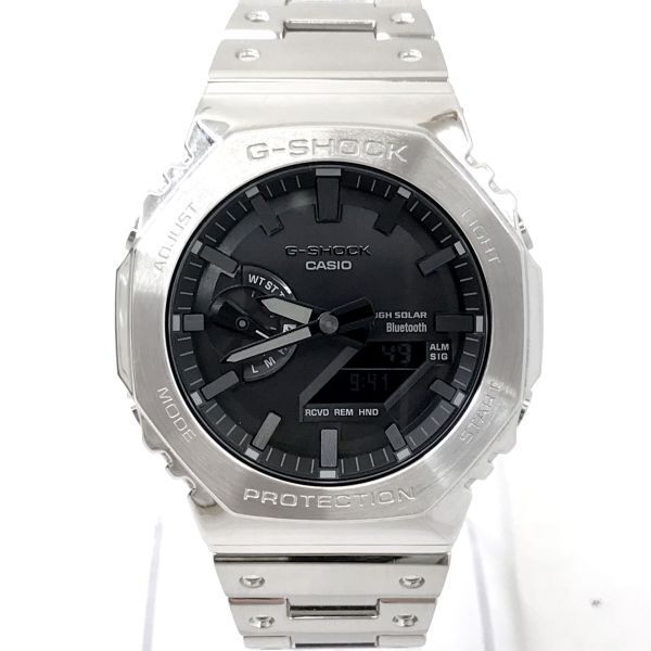 美品 CASIO カシオ G-SHOCK ジーショック 腕時計 GM-B2100D-1A ソーラー ラウンド モバイルリンク Bluetooth カレンダー 格好良い 動作OKの画像2