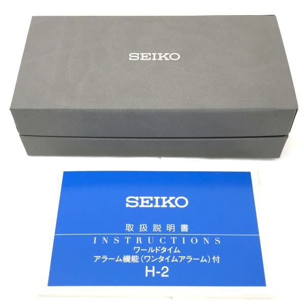 SEIKO セイコー World Timer ワールドタイマー 腕時計 SPL051P1 5T82-0AA0 クオーツ ラウンド シルバー ウォッチ 箱付 電池交換済み 動作OKの画像8