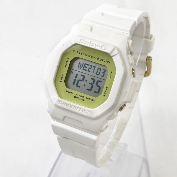 CASIO カシオ BABY-G ベビーG べビージー Ehwg コラボ 腕時計 BG-5600BK クオーツ イーハイフンワールドギャラリー ホワイト 動作確認済の画像2