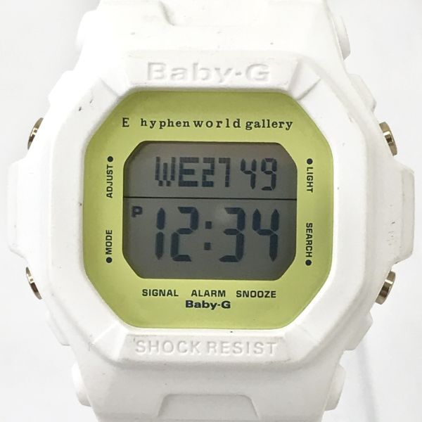 CASIO カシオ BABY-G ベビーG べビージー Ehwg コラボ 腕時計 BG-5600BK クオーツ イーハイフンワールドギャラリー ホワイト 動作確認済の画像1