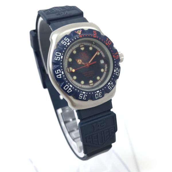 TAG HEUER タグホイヤー フォーミュラ1 腕時計 クオーツ 370.508 プロフェッショナル ネイビー レッド コレクション 電池交換済 動作確認済の画像2