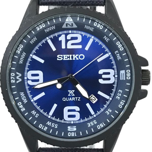 新品 SEIKO セイコー PROSPEX プロスペックス 腕時計 SRPC31K1 7S26-0020 クオーツ ラウンド ブルー ブラック コレクション 動作確認済み_画像1