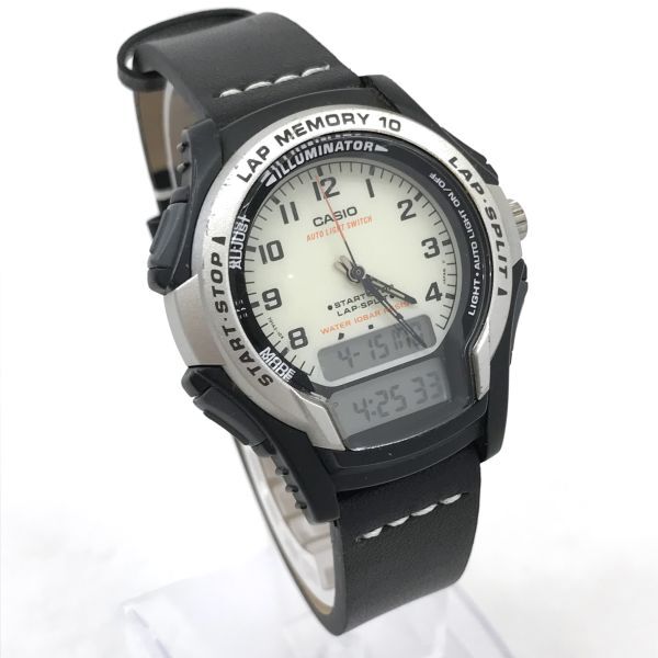 CASIO カシオ STANDARD スタンダード 腕時計 WS300-7B クオーツ アナデジ チプカシ チープカシオ シンプル 格好良い 電池交換済 動作確認済の画像3