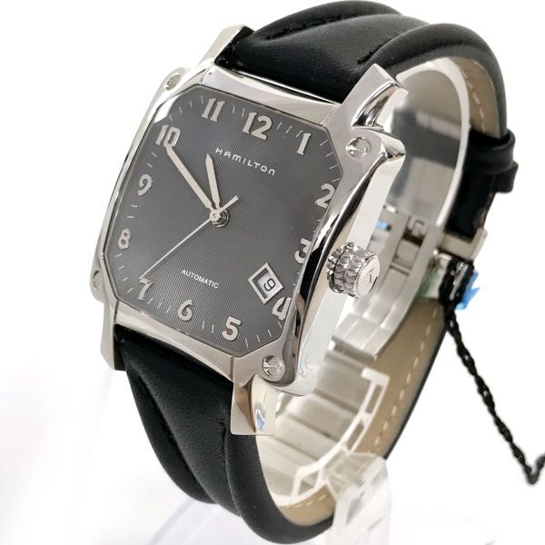 新品 HAMILTON ハミルトン ロイド 腕時計 自動巻き 手巻き H19415783 機械式 オートマティック アナログ グレー コレクション 動作確認済.の画像3