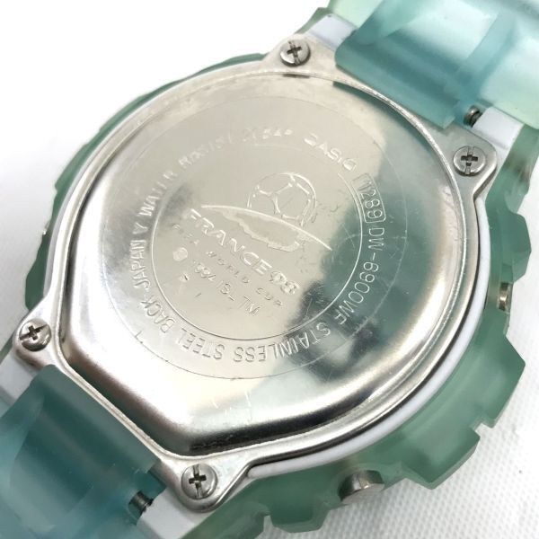 CASIO カシオ G-SHOCK ジーショック 1998年 フランス ワールドカップ 記念モデル 腕時計 DW-6900WF-2T クオーツ 三つ目 動作OK 箱付の画像6