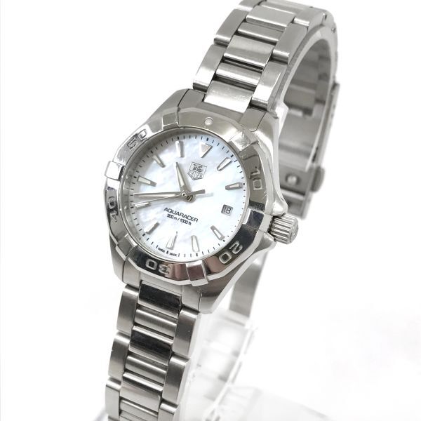 美品 TAGHEUER タグホイヤー AQUARACER アクアレーサー 腕時計 WAY1412 クオーツ シェル文字盤 コレクション 電池交換済 動作確認済