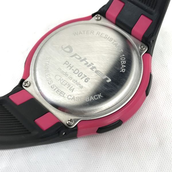 PHITEN ファイテン CREPHA クレファー 腕時計 PH-D076 クオーツ アクアチタンシリカ ランニング スポーツ ピンク 電池交換済 動作確認済の画像5