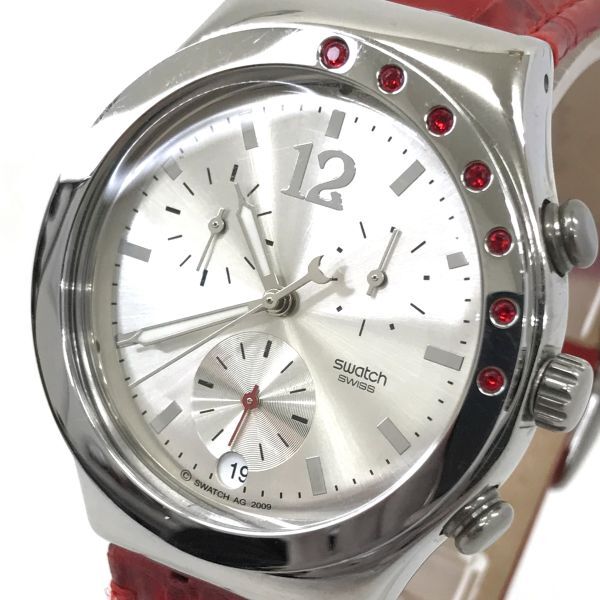 Swatch Swatch IRONY Irony наручные часы кварц коллекция модный красный серебряный календарь стразы кожа красный 