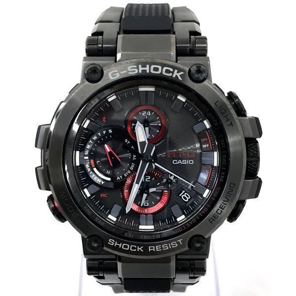 美品 CASIO カシオ G-SHOCK ジーショック MT-G 腕時計 MTG-B1000B-1AJF 電波ソーラー タフソーラー マルチバンド6 Bluetooth 箱付 動作OK