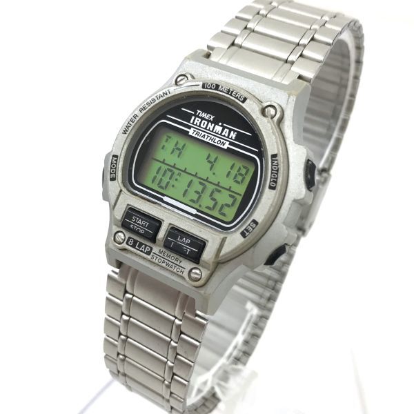TIMEX タイメックス Ironman アイアンマン 腕時計 クオーツ デジタル ラウンド コレクション シルバー おしゃれ 電池交換済み 動作確認済みの画像3
