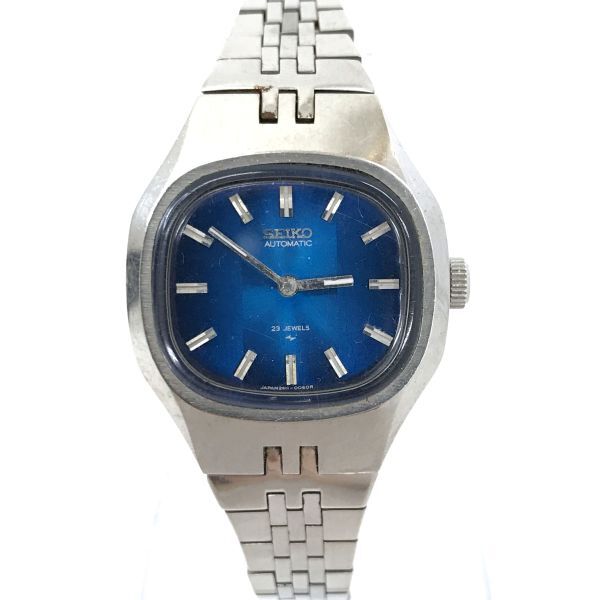 SEIKO セイコー 腕時計 2411-3010 手巻き 機械式 オートマティック 23石 ヴィンテージ 亀戸精工舎 コレクション コレクター ブルーの画像2
