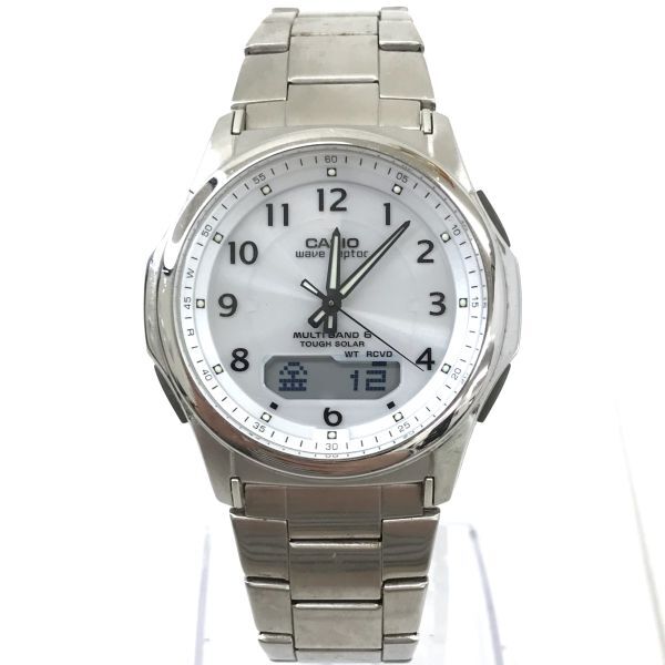 CASIO カシオ WAVECEPTOR ウェーブセプター MULTIBAND6 腕時計 WVA-M630D-7AJF 電波ソーラー アナデジ ラウンド ホワイト 動作確認済み