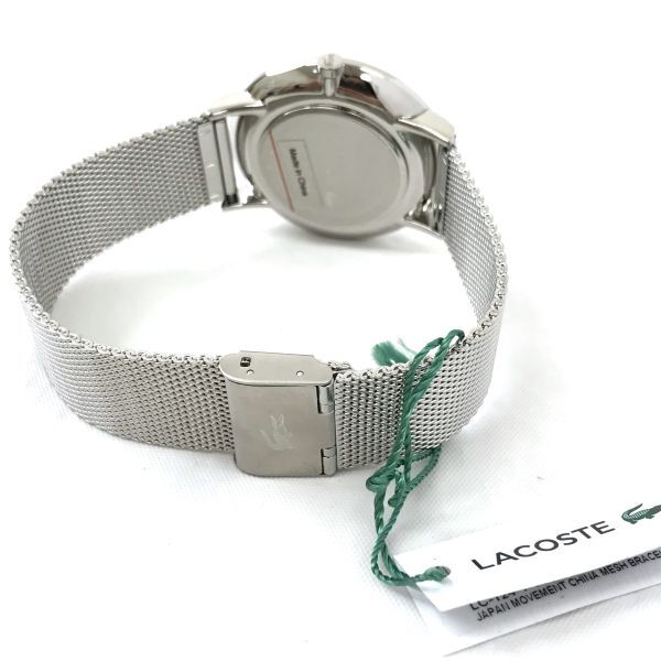 新品 LACOSTE ラコステ 腕時計 2011024 クオーツ アナログ ラウンド ネイビー シルバー カレンダー コレクション 箱付き 動作確認済み .の画像5