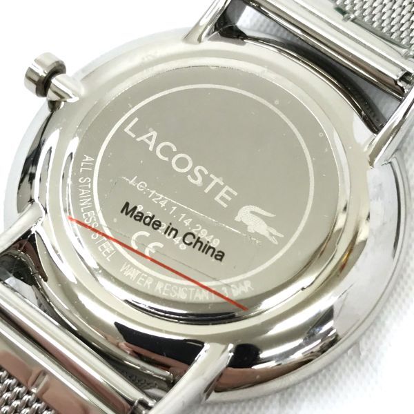 新品 LACOSTE ラコステ 腕時計 2011024 クオーツ アナログ ラウンド ネイビー シルバー カレンダー コレクション 箱付き 動作確認済み .の画像6