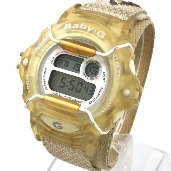 CASIO カシオ BABY-G ベビーG べビージー 腕時計 BG-340 クオーツ デジタル イエロー カレンダー コレクション 電池交換済 動作確認済の画像3