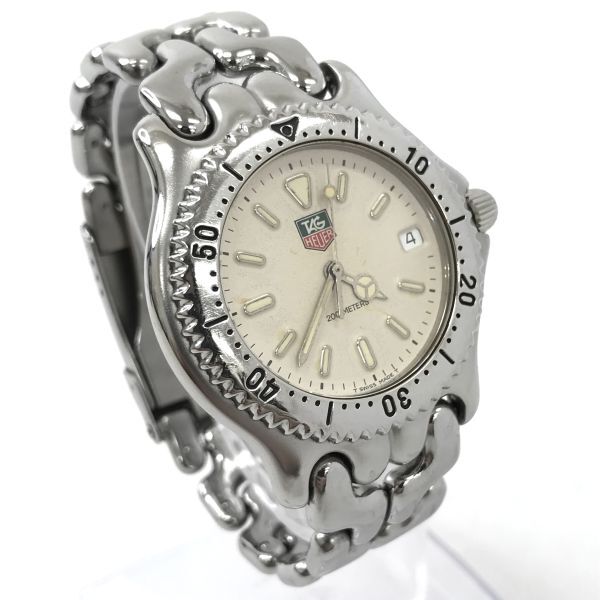 TAGHEUER TAG Heuer cell series wristwatch S99.006M quarts silver ivory calendar collection stylish operation verification settled 