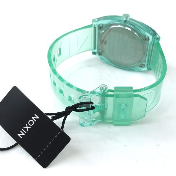  новый товар NIXON Nixon THE TIME TELLER Time Teller наручные часы A119 3145-00 кварц дыра ro ground зеленый прозрачный рабочее состояние подтверждено с ящиком 