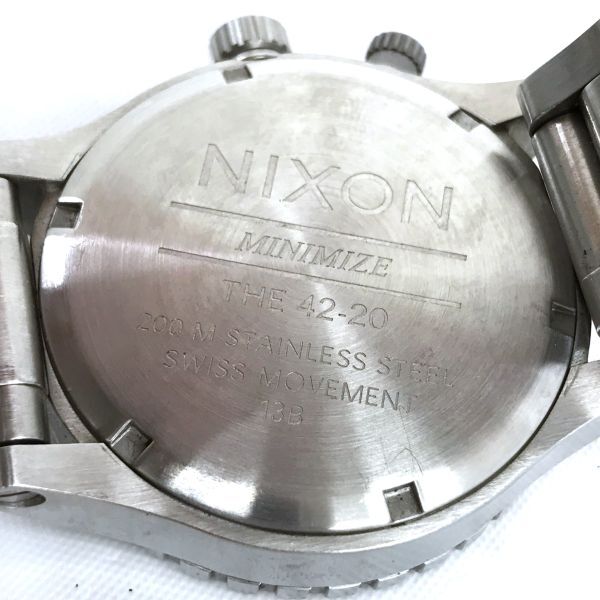 美品 NIXON ニクソン 腕時計 THE 42-20 クオーツ アナログ ラウンド ホワイト シルバー ウォッチ 20気圧防水 コレクション ウォッチ 箱付きの画像6
