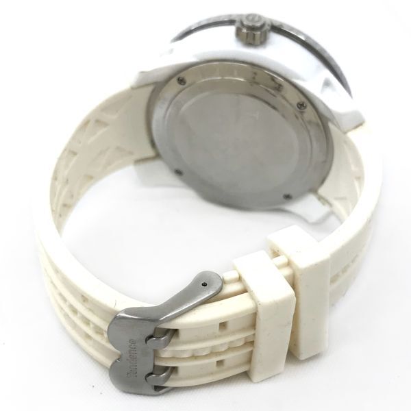 Tendence テンデンス 腕時計 05023013 クオーツ アナログ ラウンド ホワイト ドクロ 骸骨 個性的 ウォッチ 電池交換済み 動作確認済み