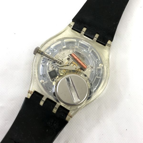 Swatch スウォッチ PORTE JARTELLES 腕時計 GK316 クオーツ コレクション 個性的 おしゃれ スケルトン ブラック 電池交換済 動作確認済の画像6