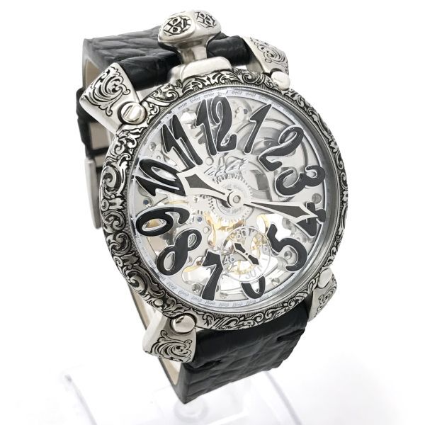  new goods ultra rare GaGaMILANO GaGa Milano MANUALE 48mana-re300ps.@ limitated model wristwatch 5310.02CE hand winding machine hand carving sculpture .. is good box attaching 