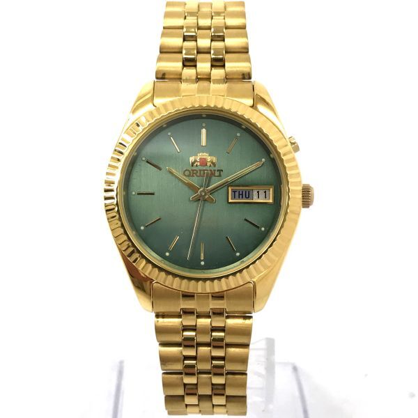  new goods ORIENT Orient Crystal crystal wristwatch 469KN6-70 CA self-winding watch machine AT round Gold 21 stone Vintage 