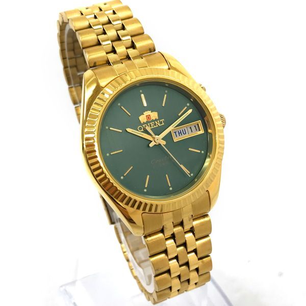  new goods ORIENT Orient Crystal crystal wristwatch 469KN6-70 CA self-winding watch machine AT round Gold 21 stone Vintage 