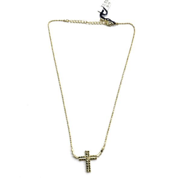 新品 未使用品 AZZURRI アズーリ ネックレス 十字架 ゴールド アクセサリー ペンダント 首飾り 雑貨 ファッション 小物 ラインストーンの画像3