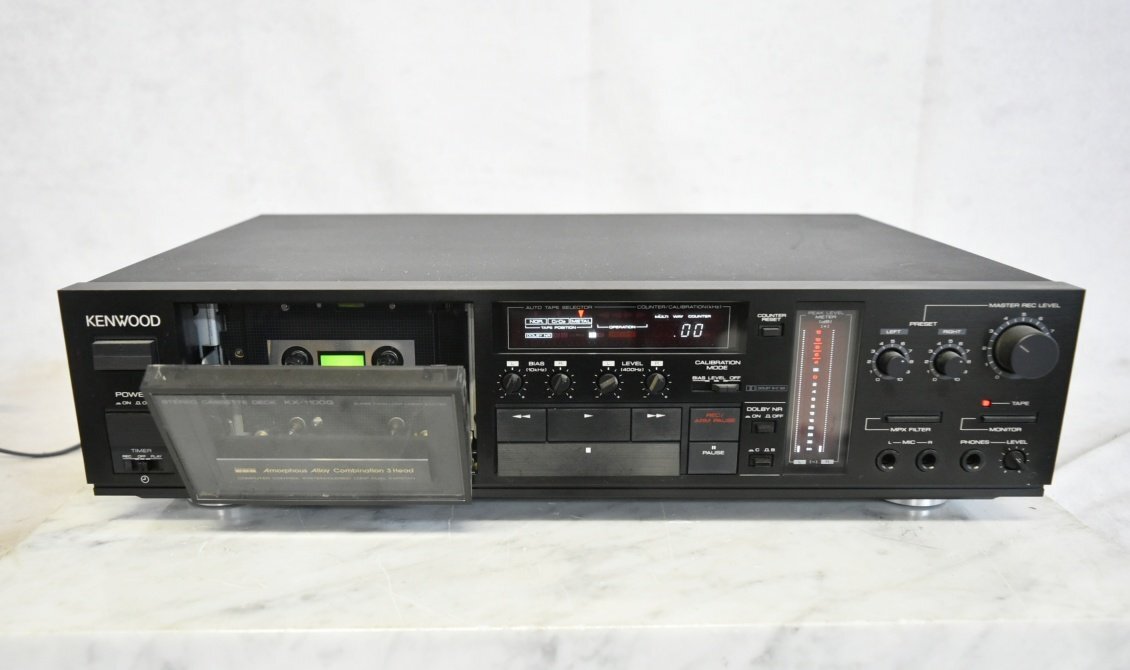 K●【中古】KENWOOD KX-1100G カセットデッキ ケンウッドの画像2