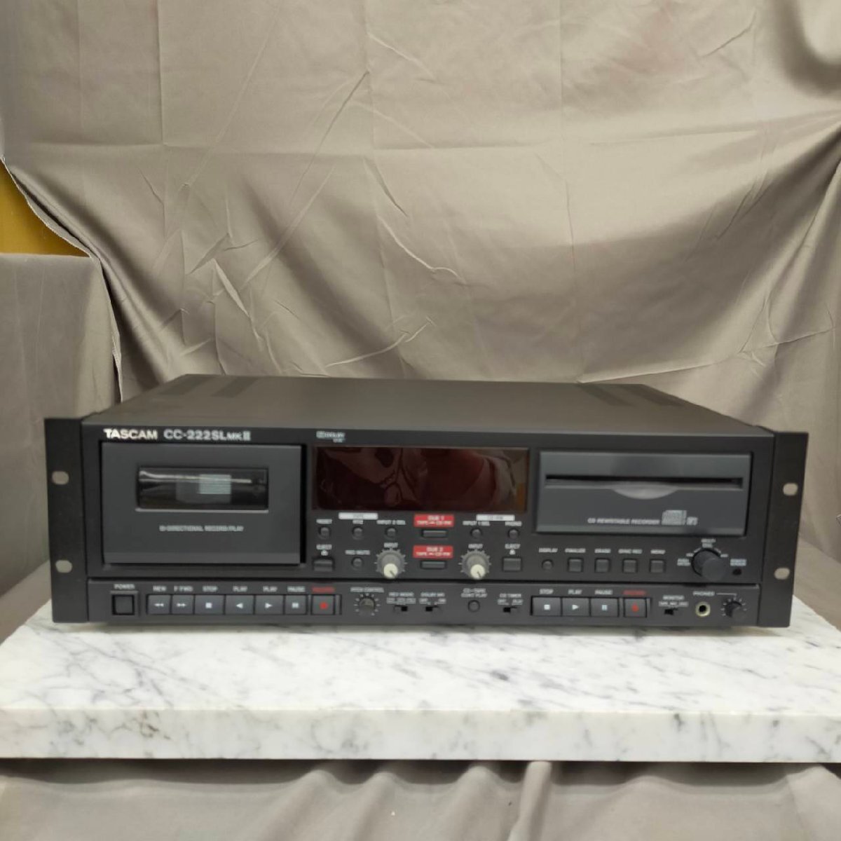 T7634＊【中古】TASCAM タスカム CC-222SL MKII CDレコーダー/カセットデッキ_画像2