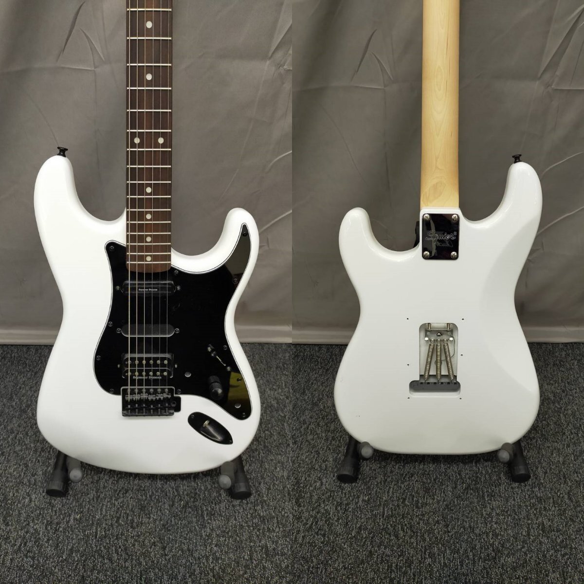 T7742＊【中古】Squier by Fender スクワイヤー フェンダー STRATCASTER エレキギター ソフトケース付の画像5