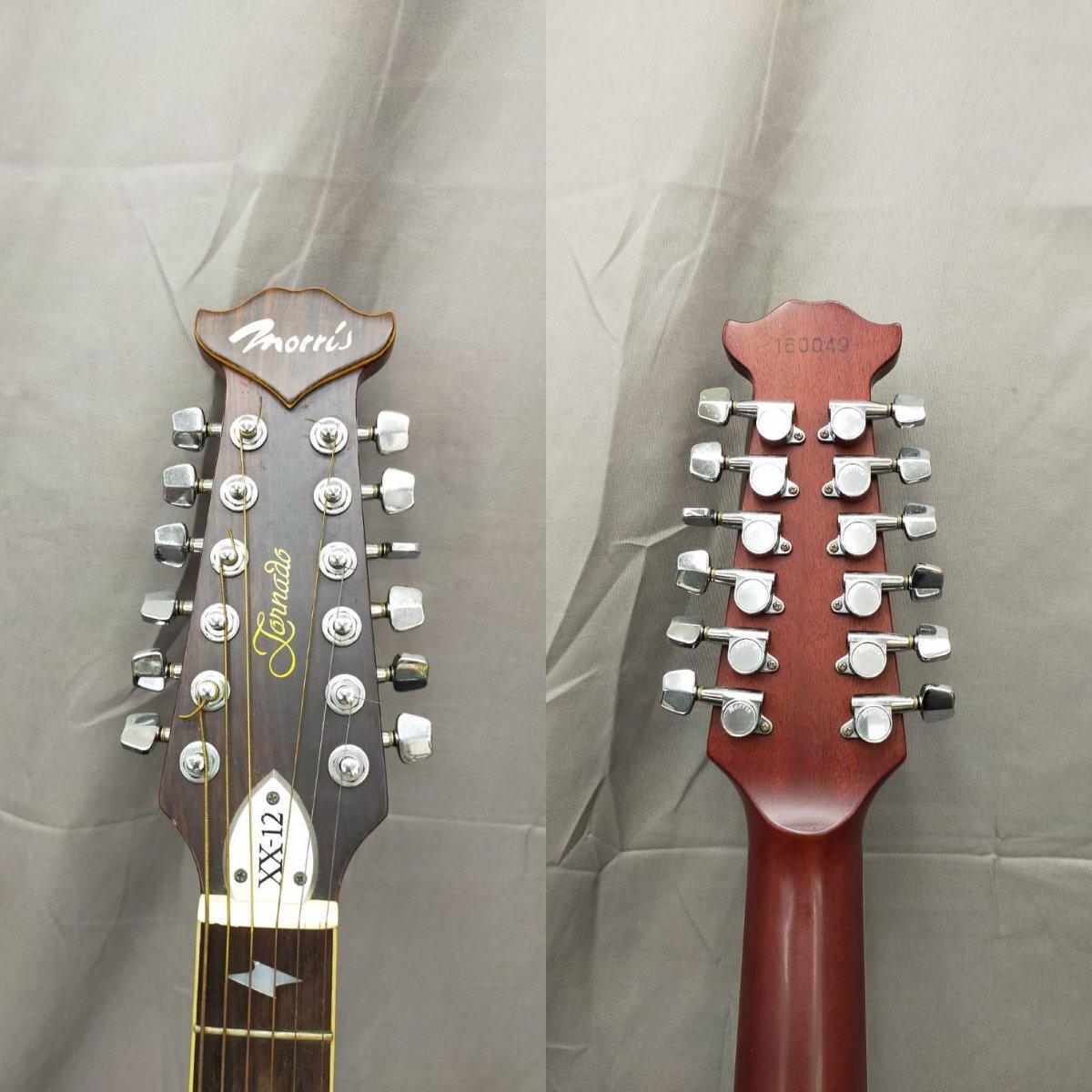 T7770*[ Junk ]Morris Morris XX-12 electric acoustic guitar hard case attaching 