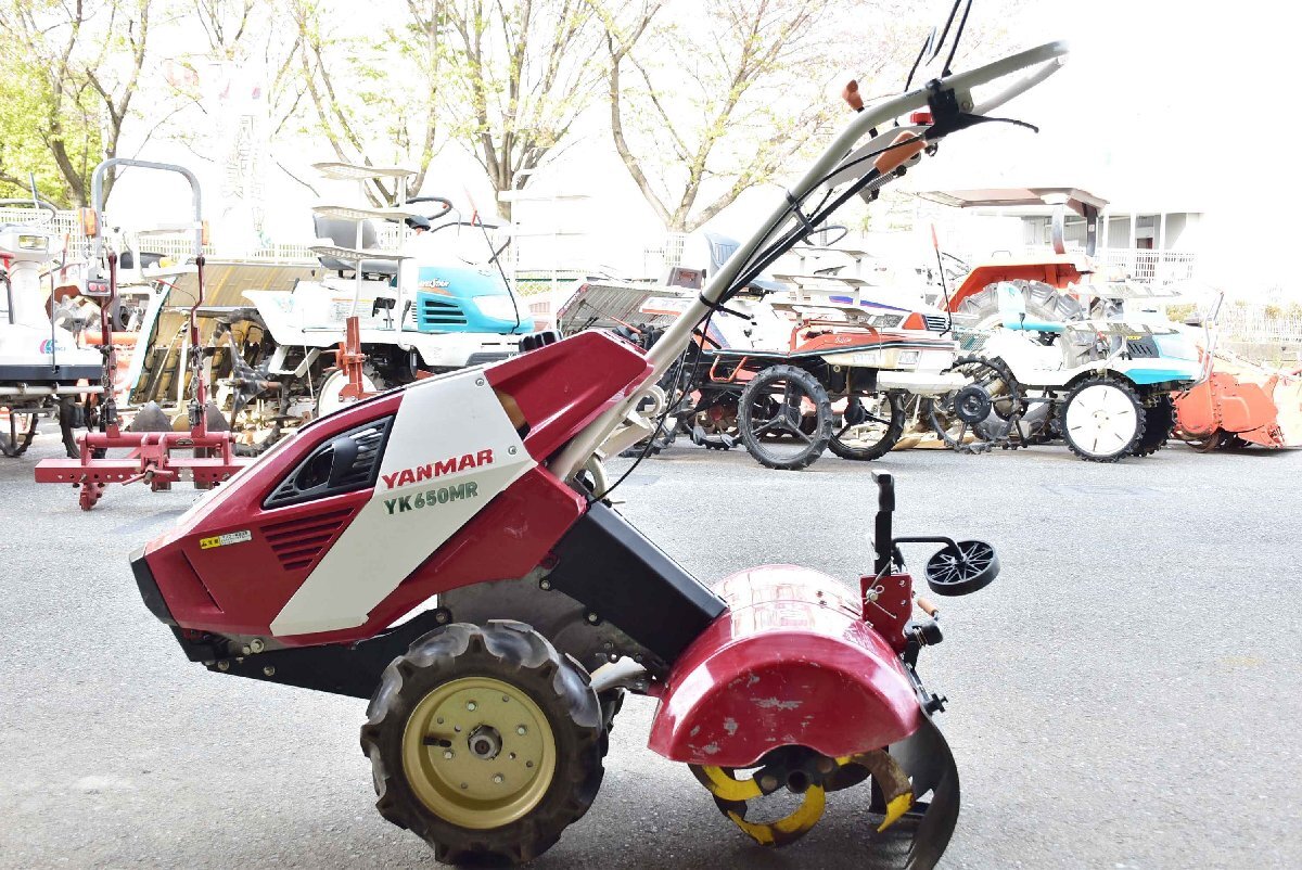 H◆【神奈川県引き取り限定】ヤンマー 管理機 YK650MR 最大 6.3馬力 畦上げ 畝上げ うね立て リコイル 歩行型 耕運機 ☆中古☆の画像2