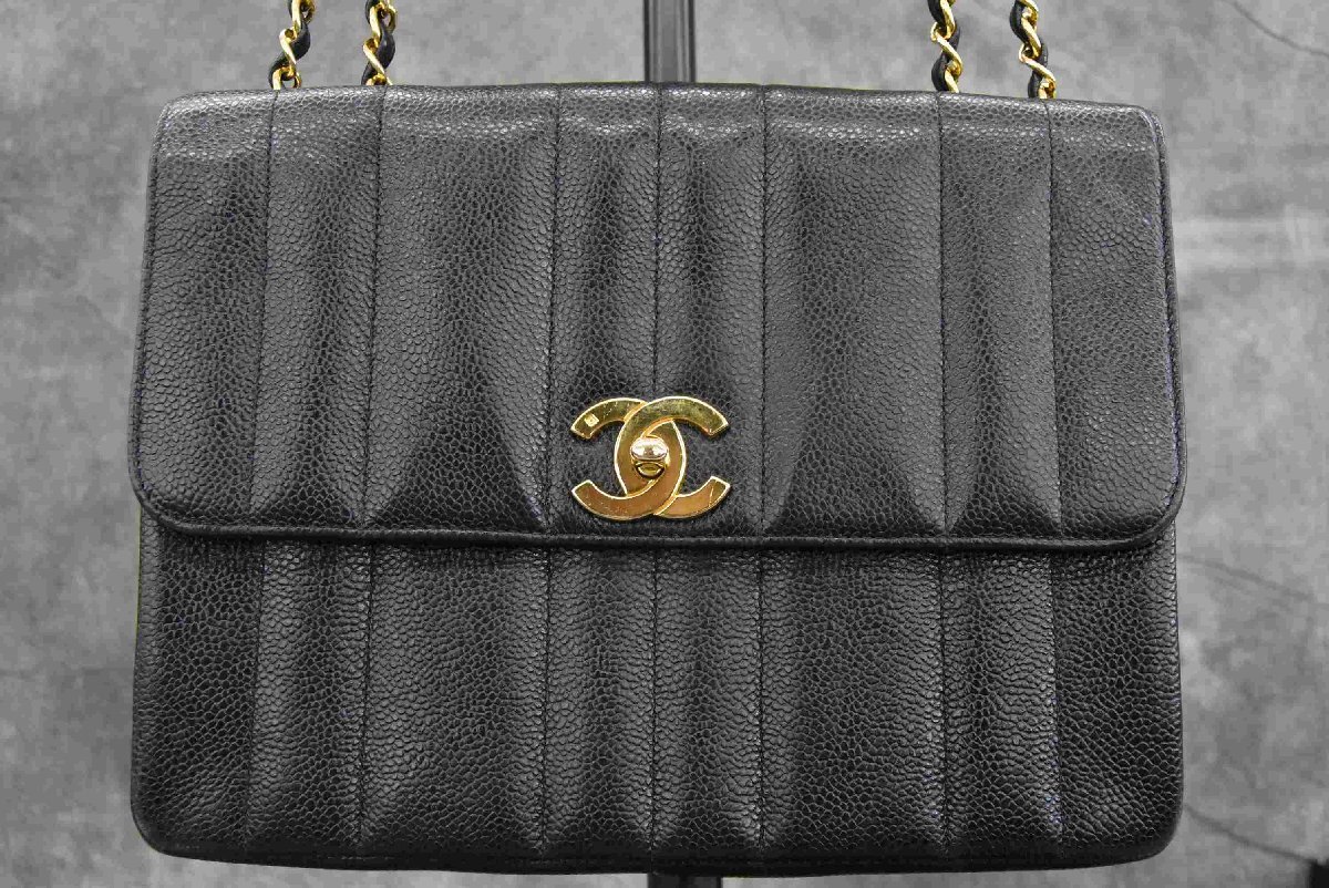 F☆CHANEL シャネル マトラッセ キャビアスキン ☆難あり品☆の画像3