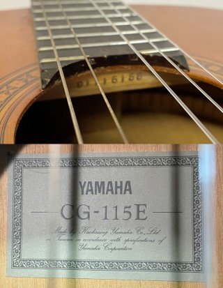 K●【ジャンク】YAMAHA CG-115E エレガットギター クラシックギター ヤマハ_画像10