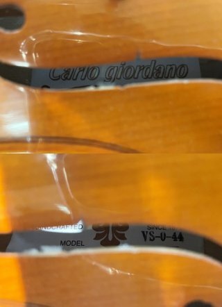 K●【中古】Carlo giordano VS-0 4/4 バイオリン カルロジョルダーノの画像10