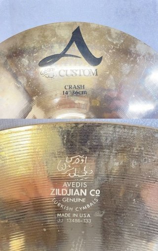 K●【中古】 Zildjian/SABIAN/ノーブランド シンバル4枚セット クラッシュ ライド シンバル ジルジャンの画像3