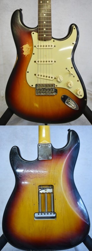 K●【中古】 Fender USA 62 STRAT TL 3CS エレキギター ストラトキャスター レリック加工 フェンダーの画像4