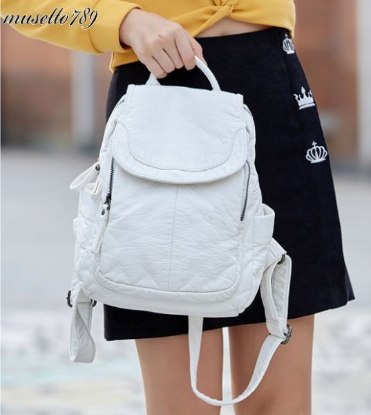  ram leather!* white rucksack * spring ko-te. good .. bag 2024 year spring new work! light weight tender sheep leather 1 jpy start white bag pack 1008d