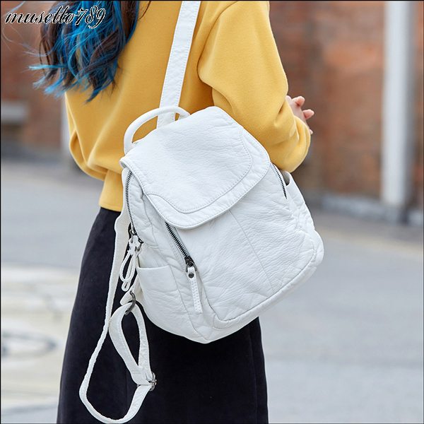  ram leather!* white rucksack * spring ko-te. good .. bag 2024 year spring new work! light weight tender sheep leather 1 jpy start white bag pack 1008d